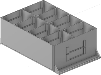 Vue 3D du tirroir T_P15_H3L2_D8.1_PE