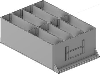 Vue 3D du tirroir T_P15_H3L2_D8.2_PE