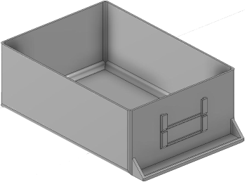 Vue 3D du tirroir T_P15_H3L2_PE