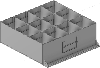 Vue 3D du tirroir T_P15_H3L3_D12.1_PE