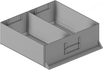 Vue 3D du tirroir T_P15_H3L3_D2.4_PE