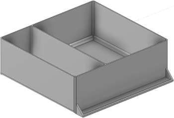 Vue 3D du tirroir T_P15_H3L3_D2.5