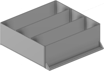 Vue 3D du tirroir T_P15_H3L3_D3.1