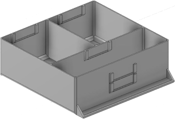 Vue 3D du tirroir T_P15_H3L3_D3.3_PE