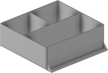 Vue 3D du tirroir T_P15_H3L3_D3.6