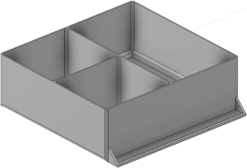 Vue 3D du tirroir T_P15_H3L3_D3.7