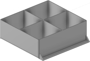 Vue 3D du tirroir T_P15_H3L3_D4.1