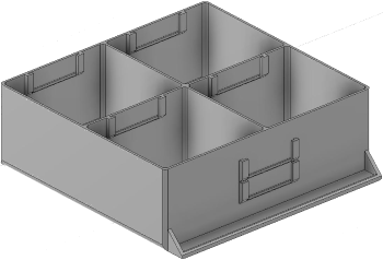 Vue 3D du tirroir T_P15_H3L3_D4.1_PE