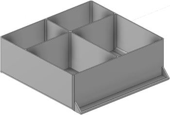 Vue 3D du tirroir T_P15_H3L3_D4.3