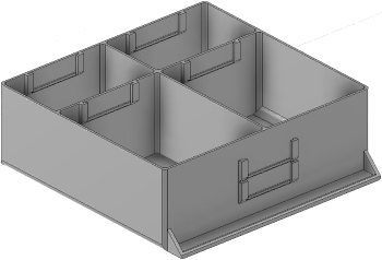 Vue 3D du tirroir T_P15_H3L3_D4.3_PE