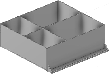 Vue 3D du tirroir T_P15_H3L3_D4.4