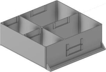 Vue 3D du tirroir T_P15_H3L3_D4.4_PE