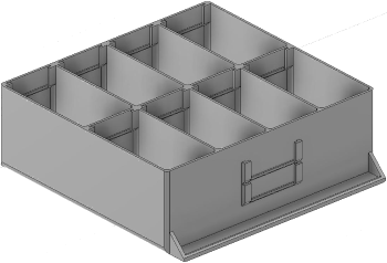 Vue 3D du tirroir T_P15_H3L3_D8.2_PE