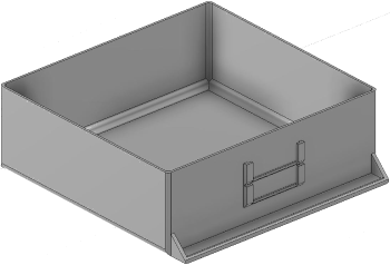 Vue 3D du tirroir T_P15_H3L3_PE