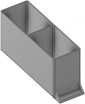 Vue 3D du tirroir T_P15_H4L1_D2.1