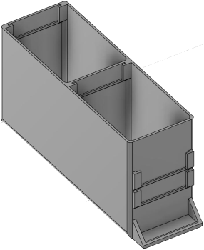 Vue 3D du tirroir T_P15_H4L1_D2.1_PE