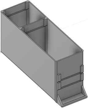 Vue 3D du tirroir T_P15_H4L1_D2.2_PE