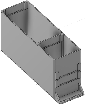 Vue 3D du tirroir T_P15_H4L1_D2.3_PE