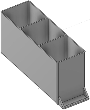 Vue 3D du tirroir T_P15_H4L1_D3