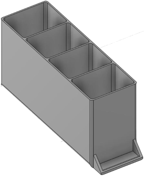 Vue 3D du tirroir T_P15_H4L1_D4.1