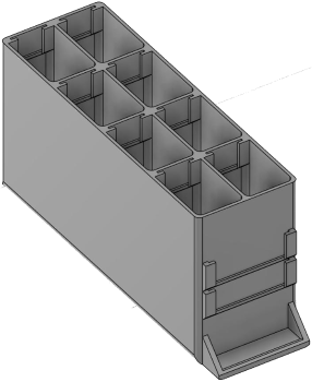 Vue 3D du tirroir T_P15_H4L1_D8_PE