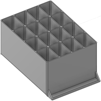 Vue 3D du tirroir T_P15_H4L2_D16