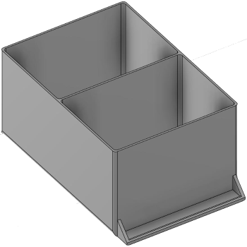 Vue 3D du tirroir T_P15_H4L2_D2.1