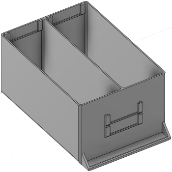 Vue 3D du tirroir T_P15_H4L2_D2.4_PE