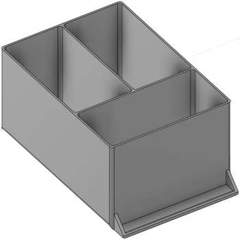 Vue 3D du tirroir T_P15_H4L2_D3.3