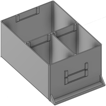 Vue 3D du tirroir T_P15_H4L2_D3.5_PE