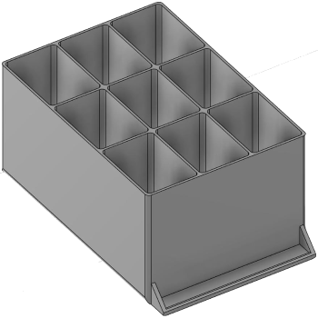 Vue 3D du tirroir T_P15_H4L2_D9