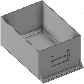 Vue 3D du tirroir T_P15_H4L2_PE