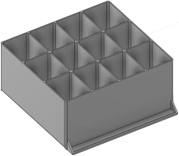 Vue 3D du tirroir T_P15_H4L3_D12.1