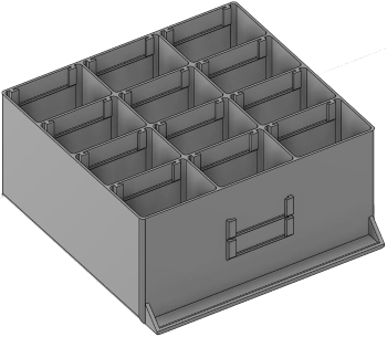 Vue 3D du tirroir T_P15_H4L3_D12.2_PE