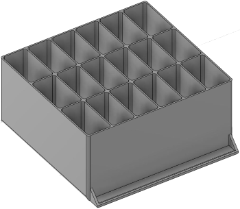 Vue 3D du tirroir T_P15_H4L3_D18