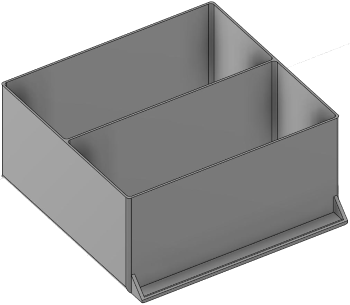 Vue 3D du tirroir T_P15_H4L3_D2.1