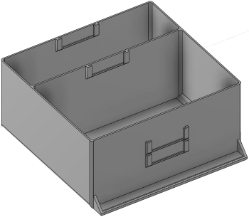 Vue 3D du tirroir T_P15_H4L3_D2.2_PE