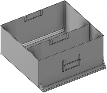 Vue 3D du tirroir T_P15_H4L3_D2.3_PE