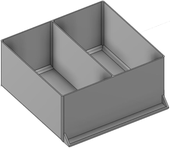 Vue 3D du tirroir T_P15_H4L3_D2.4