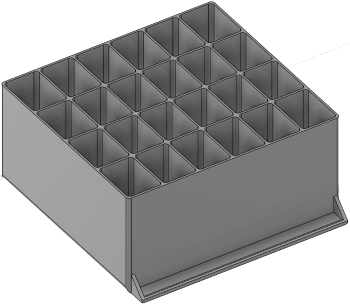 Vue 3D du tirroir T_P15_H4L3_D24