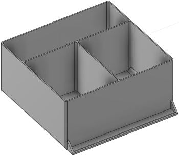 Vue 3D du tirroir T_P15_H4L3_D3.4