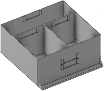 Vue 3D du tirroir T_P15_H4L3_D3.4_PE