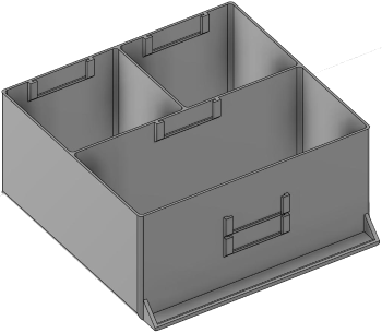 Vue 3D du tirroir T_P15_H4L3_D3.6_PE