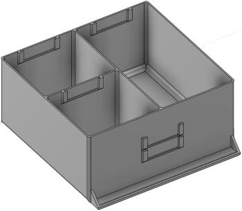 Vue 3D du tirroir T_P15_H4L3_D3.7_PE