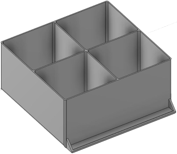 Vue 3D du tirroir T_P15_H4L3_D4.1