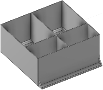 Vue 3D du tirroir T_P15_H4L3_D4.2