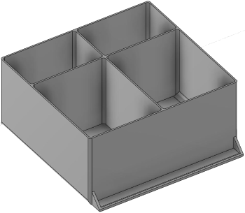 Vue 3D du tirroir T_P15_H4L3_D4.3