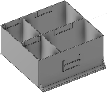 Vue 3D du tirroir T_P15_H4L3_D4.4_PE