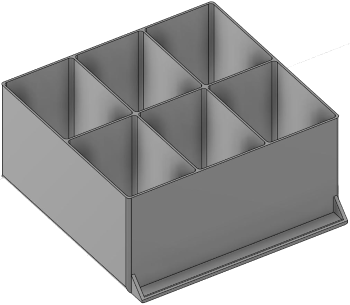 Vue 3D du tirroir T_P15_H4L3_D6.1