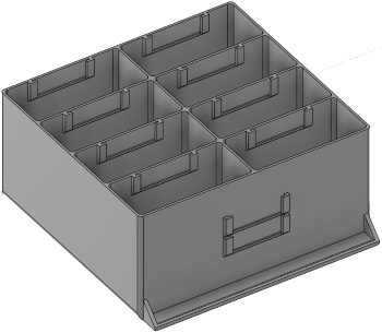 Vue 3D du tirroir T_P15_H4L3_D8.1_PE
